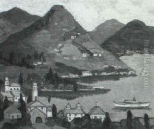 Lake Lugano, Swiss Alps by Fern Isabel Coppedge