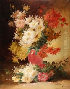 Vase De Fleurs by Edmond Van Coppenolle
