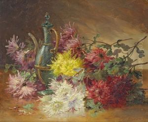 Blumenstillleben Mit Chrysanthemen