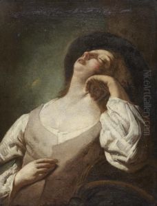 Jeune Fille Dormant A L'ombre by Giuseppe Angeli