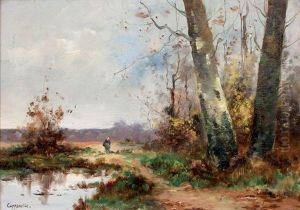Paysanne Pres D'un Etang En Lisiere De Foret