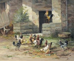 Huhnerhof Vor Scheune Huhnerhof Vor Scheune