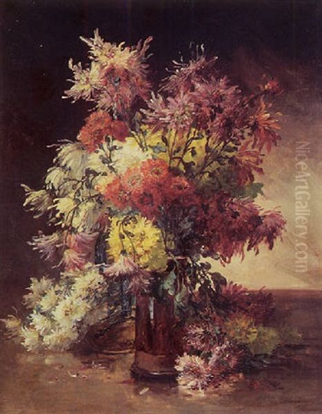 Bouquet De Fleurs Sur Un Entablement - view 1