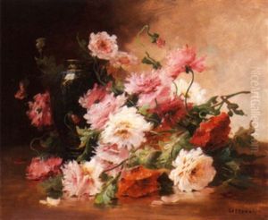 Stilleben Mit Pfingstrosen Und Asiatischer Vase by Jacques Van Coppenolle
