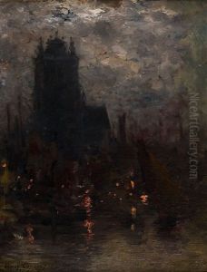 Dordrecht A La Tombee De La Nuit