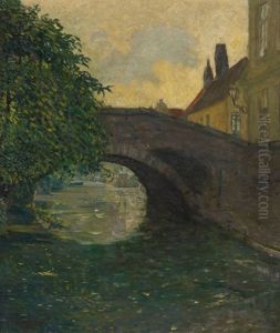 Rayons De Soleil Sur Le Pont A Bruges
