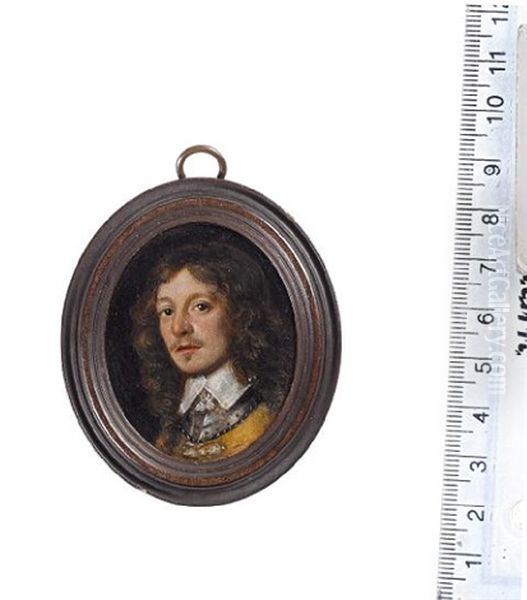 Prince Maurice Wearing Yellow Doublet, Armour Breastplate And White Lawn Collar With Tassels, His Wavy Brown Hair Worn Long - view 1