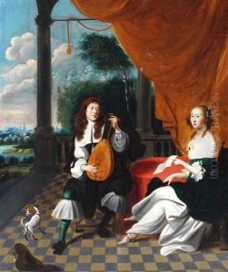 Dame Und Kavalier by Gonzales Coques