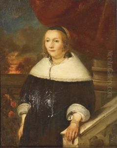 Portrait Of A Lady In A Black Dress