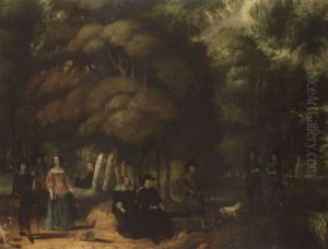 A Hunting Party In A Forest A Hunting Party In A Forest