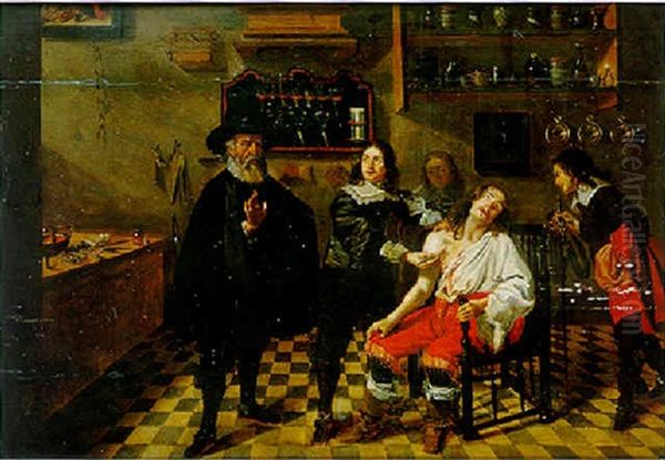 Le Chirurgien Operant Apres Le Duel - view 1