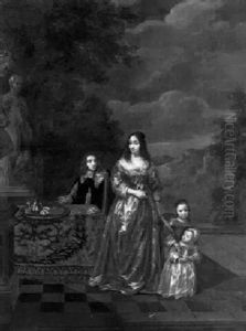 Portrait De Famille Sur Fond De Paysage by Gonzales Coques