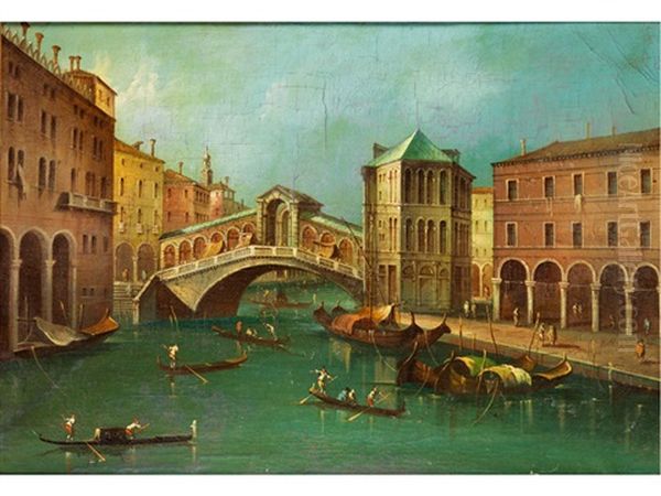Venedigvedute Mit Rialtobrucke - view 1