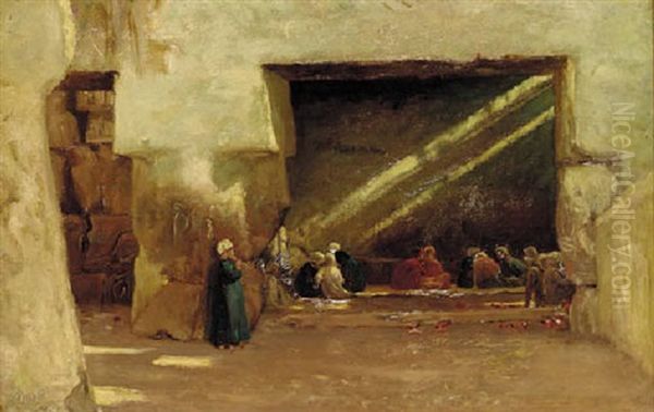 Arabs Resting In A Shaded Interior - view 1