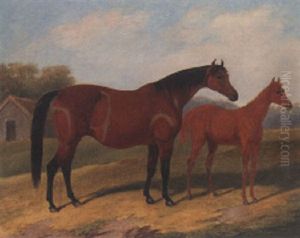 A Mare And A Foal by Edith Corbet