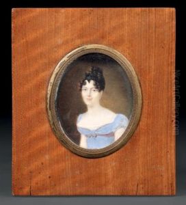 Portrait De Jeune Femme En Buste Vers La Gauche Presque De Face by Edouard Joseph Corbet