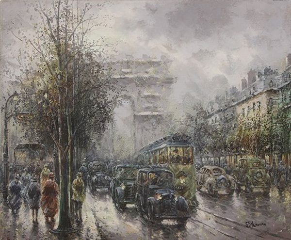 Arc De Triumph In The Rain - view 1