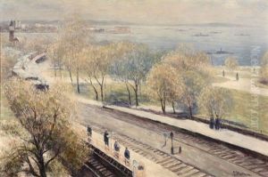 Train Stop Near The Coast by Gail Sherman Corbett