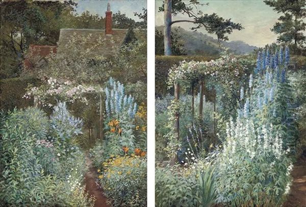 The Garden At Pwllypant (+ Another; 2 Works) - view 1