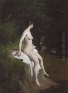 La Baigneuse Et Les Cignes by Charles Corbineau