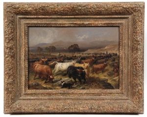 Collecting Cattle For The Fair In The Highlands by Aster R. Chantrey Corbould