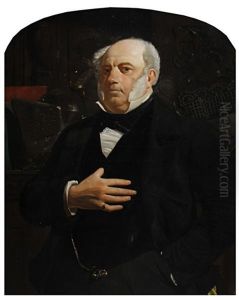 Portraits Of Mr John And Mrs Martha Snepp (pair) by Edward Henry Corbould