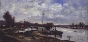 Les Bords De Marne by Ricardo (Federico) Corchon y Diaque