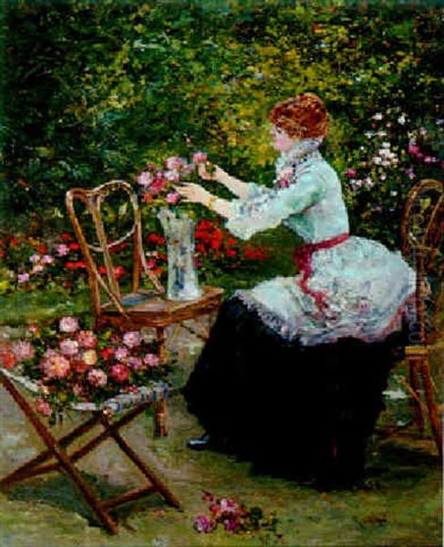 Arranging A Bouquet Of Flowers - view 1
