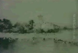 Paisaje Con Casas by Ricardo (Federico) Corchon y Diaque