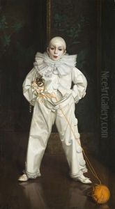 Ritratto Di Bambino Nel Costume Di Pierrot