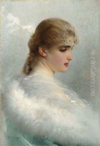 Portrait Of A Young Beauty by Vittorio Matteo Corcos