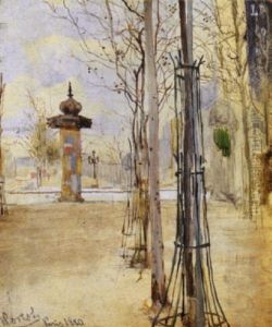 Scorcio Di Strada A Parigi, 1880 by Vittorio Matteo Corcos