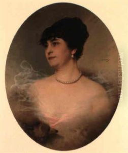 Portrait Of Lady With Pearls by Vittorio Matteo Corcos