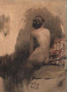 Seated Female Nude by Vittorio Matteo Corcos