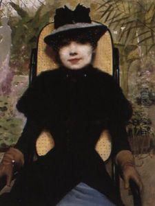 Elegant Lady Seated by Vittorio Matteo Corcos