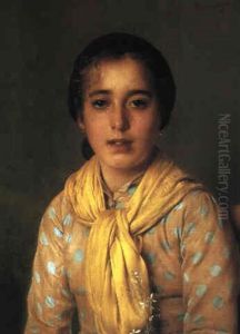 Portrait Of A Girl With A Yellow Shawl