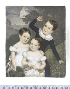 The Three Children Of Bonamy And Caroline Dobree; Bonamy (1818-1907), Caroline (b.1820) And Mary (b.1821 by William the Elder Corden