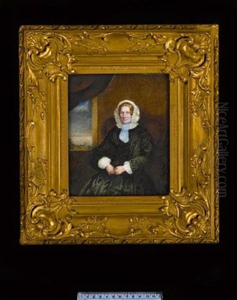 A Pair Of Portraits Of A Lady And Gentleman Both Seated In Armchairs - view 1
