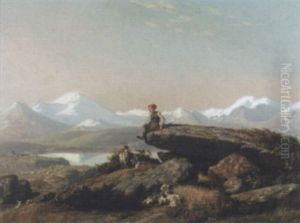 Der Kleine Norwegische Ziegenhirte Im Rondane-gebirge Bei Gudbrandsdal by Johann-Wilhelm Cordes