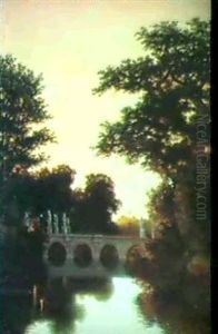 The Puppenbruck In Early Evening, Lubeck by Johann-Wilhelm Cordes