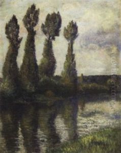 Peupliers Au Bord De La Riviere