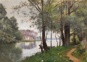 House In Gretz Fountainebleu Forest by Charles Pierre Modeste Cordier