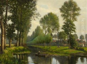 Franzosische Kanallandschaft by Charles Pierre Modeste Cordier