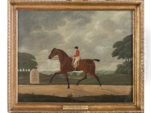 Phenomena, The Celebrated Trotting Mare, With Jockey Up, On The Road To Cambridge Near Fenney Stanton by John Cordrey