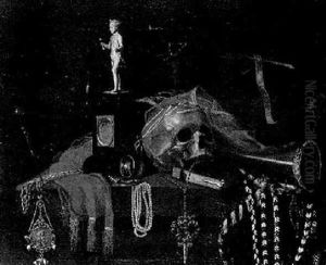 Vanitas-stilleben Mit Totenkopf, Schmuck Und Dem Orden Vom Goldenen Vliess