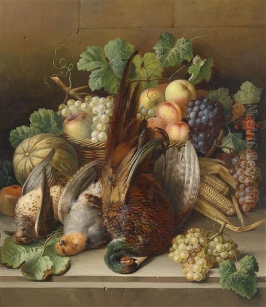 Jagdliches Stillleben Mit Fasan Und Obst - view 1