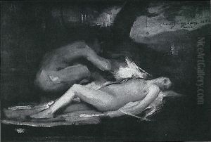 Liebespaar by Lovis (Franz Heinrich Louis) Corinth