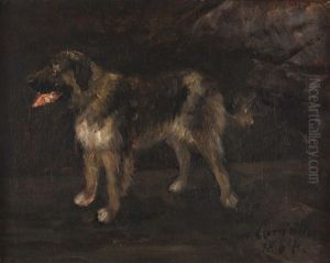 Hundestudie Zu "das Komplott by Lovis (Franz Heinrich Louis) Corinth
