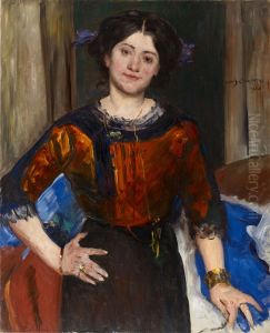 Portrat Charlotte Corinth In Brauner Bluse
