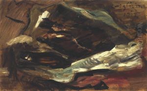 Stillleben Mit Fischen by Lovis (Franz Heinrich Louis) Corinth